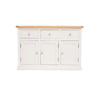 Castelli Off White 3 Drawer 3 Door Sideboard Chrome Knob Cabinet Bits Off White One Size