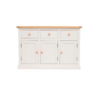 Castelli Off White 3 Drawer 3 Door Sideboard Wood Knob Cabinet Bits Off White One Size