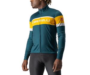 Castelli Passista Long Sleeve Cycling Jersey - Bordeaux / Savile Blue / Chalk / XSmall