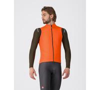 Castelli Perfetto Air Rosso Corsa Windproof Vest Bright Orange - XL