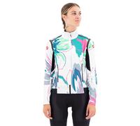 CASTELLI 4521526-870 PERFETTO RoS W LS Jacket Women's Silver Gray/Teal Blue-Flowers S