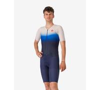 Castelli PR2 Rosso Corsa Tri Suit short sleeve white navy - XL