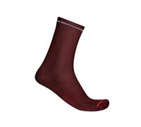 Castelli Premio Evo 18 Socks Bordeaux Red, Size S/M