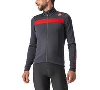 Castelli Puro 3 FZ Long Sleeve Jersey Black Red, Size XS