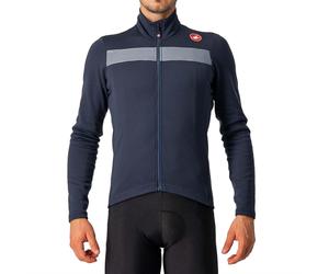 Castelli Puro 3 Long Sleeve Cycling Jersey - Light Black / Silver Reflex / Small