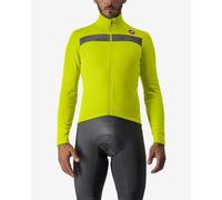 Castelli Puro 3 Long Sleeve Jersey Lime Green Reflective Silver - XS