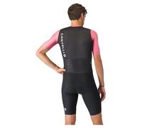Castelli Saturday Morning Short Sleeve Race Suit L Black / Pink Giro / Grey Smoke