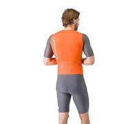 Castelli Saturday Morning Short Sleeve Race Suit L Orange / Grey Smoke