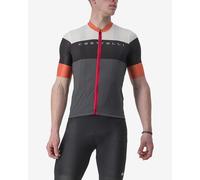 Castelli Sezione Short Sleeve Jersey Dark Grey White Red - S