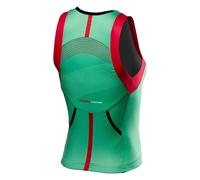 Castelli Free Tri Rosso Corsa Sleeveless Top Green Red Women - S