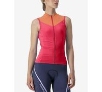 Castelli Solaris Sleeveless Jersey Red Hibiscus Orange Women - S