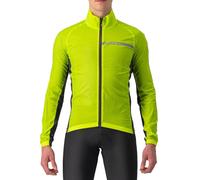Castelli Squadra Stretch Light Windproof Jacket Electric Lime Green Grey - L