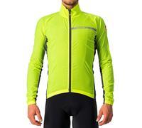 Castelli Squadra Stretch Cycling Jacket - SS22 - Yellow Fluro / Dark Grey / XSmall