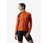 Castelli Squadra Stretch Light Windbreaker Jacket Red Orange Dark Grey Women - S