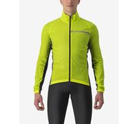 Castelli Squadra Stretch Light Windproof Jacket Electric Lime Green Grey - XL