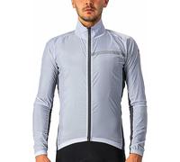 Castelli Squadra Stretch Mens Cycling Jacket Silver Reflective Bike Ride