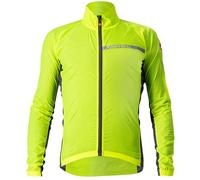 Castelli Squadra Stretch Mens Cycling Jacket Yellow Reflective Bike Ride - 2XL