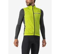 Castelli Squadra Stretch Wind Vest Lime Green Electric Grey - L