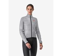 CASTELLI Women’s Squall Shell Jacket, Full Waterproof, Windproof Lightweight Reflective Jacket, Road Cycling & Gravel Biking, Silver Gray/Black, M