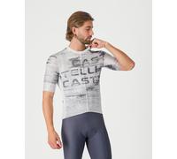 Castelli Stratus Logo Short Sleeve Jersey White Smoke Grey - XL