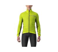 Castelli Team Stretch Jacket Compressible Windproof Man, Electric Lime/ Dark