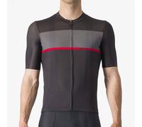 Castelli Tradizione Short Sleeve Cycling Jersey - Light Black / Dark Grey / Red / XSmall