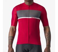 Castelli Tradizione Short Sleeve Cycling Jersey - Rich Red / Dark Grey / White / XSmall