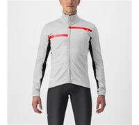 Castelli Transition 2 Cycling Jacket Silver Gray/Dark Gray-Red Reflex