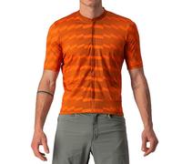 Castelli Unlimited Sterrato Short Sleeve Cycling Jersey - Olive Green / Orange / Small Olive Green/Orange Small