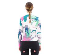 Castelli Unlimited Thermal Jacket L Silver Grey / Teal Blue Flowers