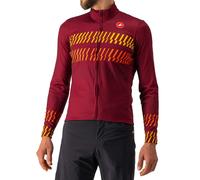 Castelli Unlimited Thermal Long Sleeve Cycling Jersey - AW22 - Bordeaux / Goldenrod / Orange / Small