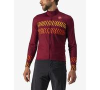 Castelli Unlimited Thermal Long Sleeve Jersey Burgundy Red Yellow Orange - XS