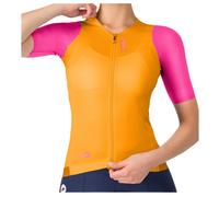 Castelli Corretto Short Sleeve Jersey Yellow,Orange XS Woman XS Orange / Red Violet