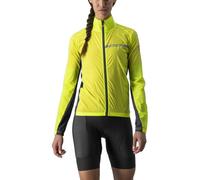Castelli Squadra Stretch Jacket Fluorescent Yellow Dark Grey Women - XS