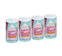 Castello since 1907 Cream of Tartar 4 x 60 g = 240 g - 100% Natural from Grapes - Natural Substitute for Baking Powder - Gluten Free - Phosphates free - Keto and Paleo - Non-GMO