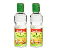 Castello since 1907 Pack 2x Liquid Stevia 125ml | 750 Servings | 10 Drops = 1 Tsp Sugar | Sugar Substitute | 0 Calories - 0 Glycemic Index - 0 Net Carbs - Keto Vegan