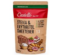 Castello since 1907 Stevia + Erythritol 1:3 Sweetener | 1g = 3g of sugar | 100% Natural taste Sugar Substitute - 0 Calories - 0 Glycemic Index - Keto and Paleo - 0 Net Carbohydrates - 850 g