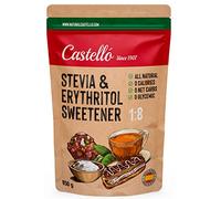 Castello since 1907 Stevia + Erythritol 1:8 Sweetener | 1g = 8g of sugar | 100% Natural taste Sugar Substitute - 0 Calories - 0 Glycemic Index - Keto and Paleo - 0 Net Carbohydrates - 850 g