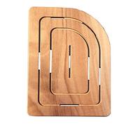 CASTELMERLINO Okumè 226 Shower Mat in Marine Plywood 74.5 x 55 cm Corner S x Rounded for Shower 90 x 70 cm