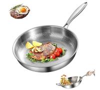Casten - Co Titanium Pans, 2026 Upgrade to 100% Non-Toxic Titanium Frying Pan, 12" Non Stick Titaniums Hammered Pan with Lid, Extreme Heat-Resistant & Lasts a Lifetime (Pans,11.81 in/30 cm)