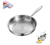 CastenCo Titanium Pans, Plateful Titanium Pan, Titaniu Frying Pan, Hand-Forged Hammered Copper Cookware, Heat-Resistant & Scratch-Resistant, Compatible with All Cooktops (No Lid,26cm/10.24 in)