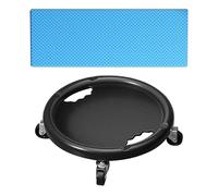 Caster Ab Roller - Core Training Wheel Fitness Exercise Tool | 360 Degree Rotating Abdominal Strength Development System, Stability Training Equipment Set