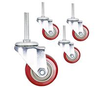 Caster Capable Of Braking Rotation, Stem Caster Wheels M12*60mm, 3" Swivel Casters With Brake, Set Of 4 For Furniture, Total Load Capacity 660lbs