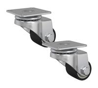vidaXL Caster 2 pcs Silver 44.1 x 44.1 x 1.95 mm Nylon