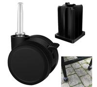 Caster Wheel Gas Grills/Stem Style Locking Swivel Caster 6414 for Weber, Genesis, Summit, Silver, Spirit Gas Grills, Includes Caster Insert (2 5/16" in Diameter) (1)