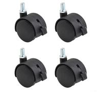 Caster Wheel Replacement Kit Features Four Nylon Casters Measuring at 1 5 Inches Each (1.5 Inch with Brake)