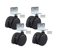 Caster wheels,4pcs 40 mm Swivel Castor Wheels with Screws,Furniture Caster Wheels with L-Shaped Plate, 360 Degree Rotating Castors,for Coffee Table, Cabinet, Workbench, Trolley, Cribs Casters