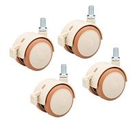 Caster wheels, 50mm Shelving Caster, Swivel Stem Wheel, with M6x15mm, M8x15mm Thread, for Small Shelf, Furniture, Flower Stands, Cribs, Pack of 4(M8x15mm)