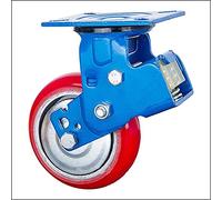 Caster Wheels for Furniture, Industrial Shock Absorbing Double Spring Casters with Brake, 8-Inch Heavy-Duty Transport Wheels for Easy Mobility
