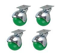 Caster wheels,furniture castors, Wheels 2" 50mm Swivel Ball Casters Wheels,Color Nylon Furniture Casters,Galvanized Bracket,Silent,Bearing 90kg,for Sofa,Chair,Coffee Table,File Cabinets(Green,4pcs)